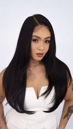 Lace Front Roberta Longa Castanho Escuro 13x6