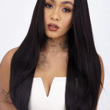 Lace Front Roberta Longa Castanho Escuro 13x6